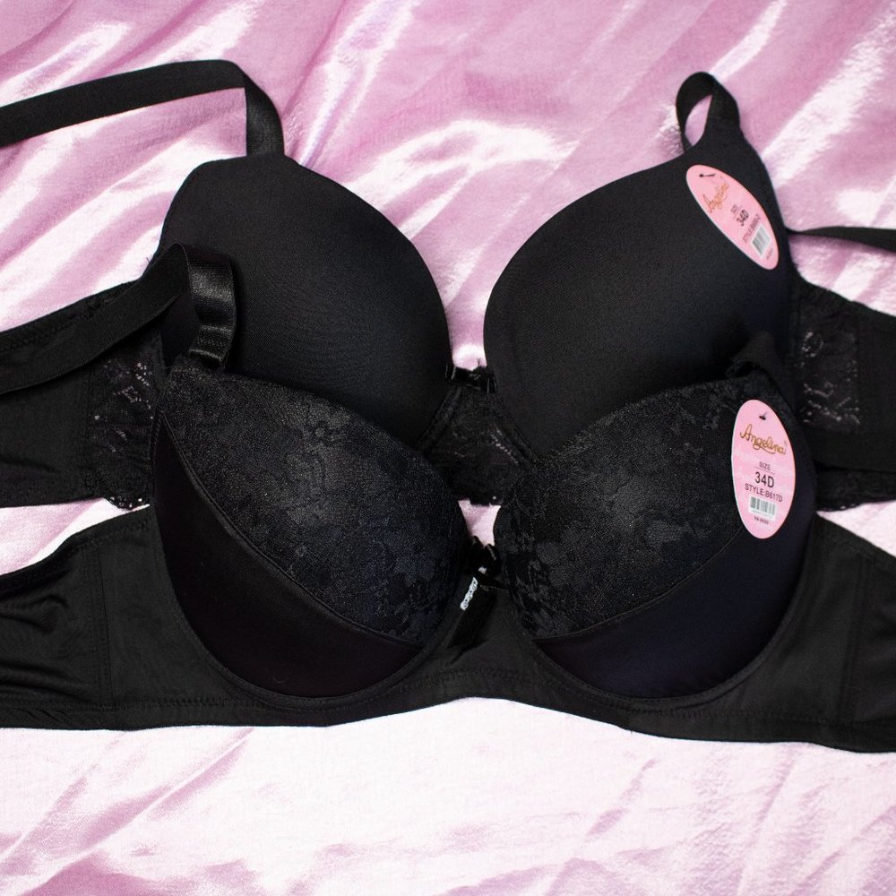 34D BLACK LACE BRA BUNDLE